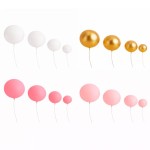 Bolas decorativas rosas, blancas y doradas Azucren