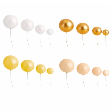 Bolas decorativas amarillas, beige, blancas y doradas Azucren