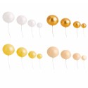 Bolas decorativas amarillas, beige, blancas y doradas Azucren