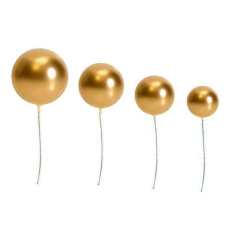 Bolas decorativas doradas Azucren