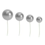 Bolas decorativas plateadas Azucren